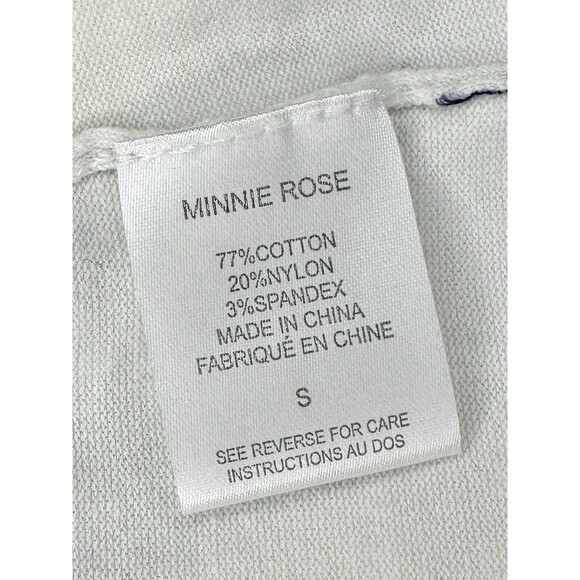 Minnie Rose Navy and White Striped Scoop Neck Knit Tank Top Size S Small EUC!!! - Picture 4 of 5